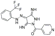 (4Z)-3,5-DIIMINO-1-ISONICOTINOYLPYRAZOLIDIN-4-ONE [2-(TRIFLUOROMETHYL)PHENYL]HYDRAZONE Struktur