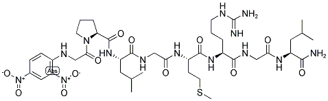 DNP-GLY-PRO-LEU-GLY-MET-ARG-GLY-LEU-NH2 Struktur