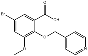 5-BROMO-3-METHOXY-2-(PYRIDIN-4-YLMETHOXY)BENZOIC ACID price.