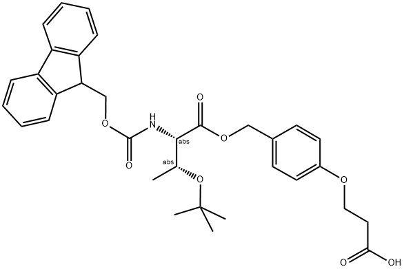 FMOC-L-THR(TBU)-O-CH2-PHI-OCH2-CH2-COOH Struktur