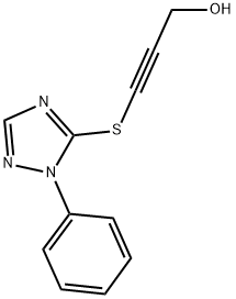 3-[(1-PHENYL-1H-1,2,4-TRIAZOL-5-YL)THIO]PROP-2-YN-1-OL Struktur