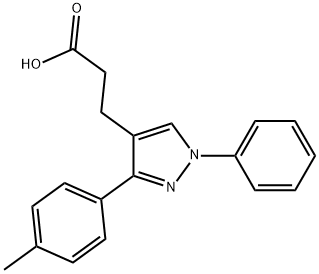 3-(1-PHENYL-3-P-TOLYL-1H-PYRAZOL-4-YL)PROPANOIC ACID Struktur