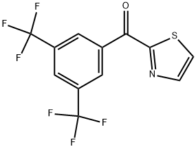 2-(3,5-BIS-TRIFLUOROMETHYLBENZOYL)THIAZOLE Struktur