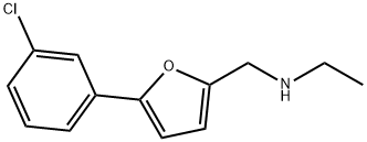 N-((5-(3-CHLOROPHENYL)-2-FURYL)METHYL)ETHANAMINE Struktur