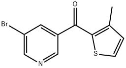 3-BROMO-5-(3-METHYL-2-THENOYL)PYRIDINE Struktur