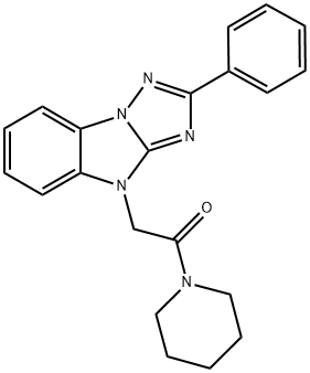 4-(2-OXO-2-PIPERIDIN-1-YLETHYL)-2-PHENYL-4H-[1,2,4]TRIAZOLO[1,5-A]BENZIMIDAZOLE Struktur