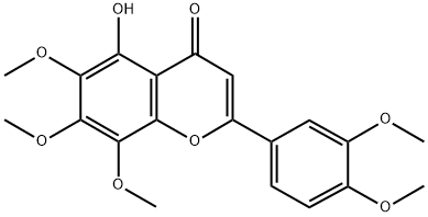 5-HYDROXY-3',4',5,6,7-PENTAMETHOXYFLAVONE Struktur