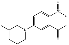 1-[5-(3-METHYLPIPERIDINO)-2-NITROPHENYL]-1-ETHANONE Struktur