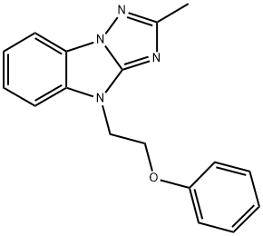 2-METHYL-4-(2-PHENOXYETHYL)-4H-[1,2,4]TRIAZOLO[1,5-A]BENZIMIDAZOLE Struktur