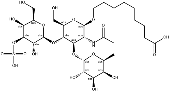 3'-SULFO-LEWIS X-1-O(CH2)8COOH Struktur