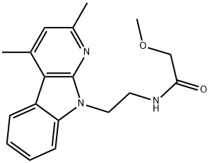 N-[2-(2,4-DIMETHYL-9H-PYRIDO[2,3-B]INDOL-9-YL)ETHYL]-2-METHOXYACETAMIDE Struktur