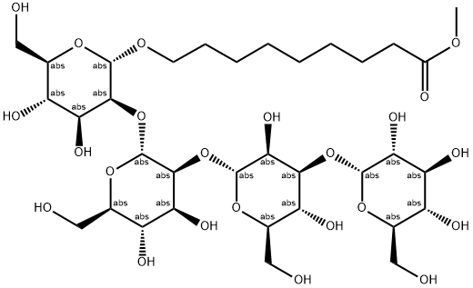 8-METHOXYCARBONYLOCTYL ALPHA-D-GLUCTO-PYRANOSYL(1-3)-ALPHA-D-MANNOPYRANOSYL(1-2)-ALPHA-D-MANNOPYRANOSYL(1-2)-ALPHA-D-MANNOPYRANOSIDE Struktur