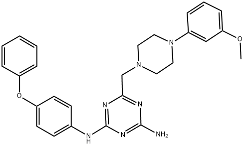 6-{[4-(3-METHOXYPHENYL)-1-PIPERAZINYL]METHYL}-N~2~-(4-PHENOXYPHENYL)-1,3,5-TRIAZINE-2,4-DIAMINE Struktur