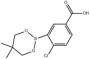 4-CHLORO-3-(5,5-DIMETHYL-1,3,2-DIOXABORINAN-2-YL)BENZOIC ACID Struktur