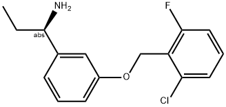 (1R)-1-(3-[(6-CHLORO-2-FLUOROPHENYL)METHOXY]PHENYL)PROPYLAMINE Struktur