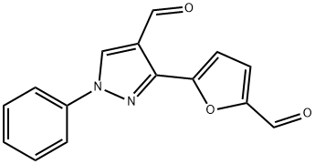 3-(5-FORMYL-2-FURYL)-1-PHENYL-1H-PYRAZOLE-4-CARBALDEHYDE Struktur