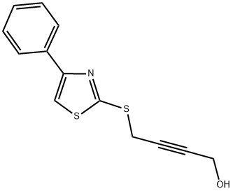 4-[(4-PHENYL-1,3-THIAZOL-2-YL)THIO]BUT-2-YN-1-OL Struktur