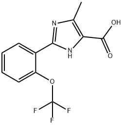 5-METHYL-2-(2-TRIFLUOROMETHOXYPHENYL)-3H-IMIDAZOLE-4-CARBOXYLIC ACID Struktur