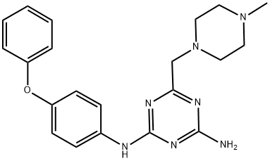 6-[(4-METHYL-1-PIPERAZINYL)METHYL]-N~2~-(4-PHENOXYPHENYL)-1,3,5-TRIAZINE-2,4-DIAMINE Struktur