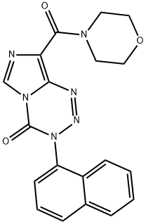 8-(MORPHOLIN-4-YLCARBONYL)-3-(1-NAPHTHYL)IMIDAZO[5,1-D][1,2,3,5]TETRAZIN-4(3H)-ONE Struktur