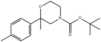 2-METHYL-2-P-TOLYL-MORPHOLINE-4-CARBOXYLIC ACID TERT-BUTYL ESTER Struktur