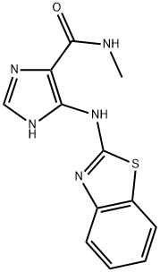 5-(1,3-BENZOTHIAZOL-2-YLAMINO)-N-METHYL-1H-IMIDAZOLE-4-CARBOXAMIDE Struktur