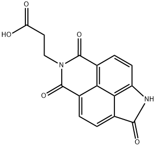 3-(2,5,7-TRIOXO-1,2,5,7-TETRAHYDRO-6H-INDOLO[5,4,3-DEF]ISOQUINOLIN-6-YL)PROPANOIC ACID Struktur