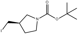 3(R)-IODOMETHYL-PYRROLIDINE-1-CARBOXYLIC ACID TERT-BUTYL ESTER Struktur