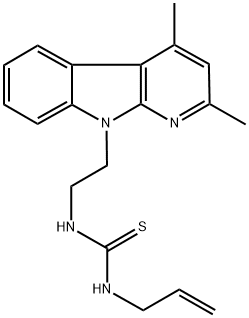 N-ALLYL-N'-[2-(2,4-DIMETHYL-9H-PYRIDO[2,3-B]INDOL-9-YL)ETHYL]THIOUREA Struktur