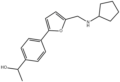 1-(4-(5-((CYCLOPENTYLAMINO)METHYL)-2-FURYL)PHENYL)ETHANOL Struktur