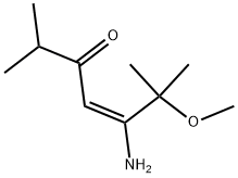 5-AMINO-6-METHOXY-2,6-DIMETHYL-HEPT-4-EN-3-ONE Struktur