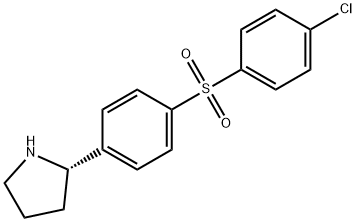 1-([4-((2S)PYRROLIDIN-2-YL)PHENYL]SULFONYL)-4-CHLOROBENZENE Struktur