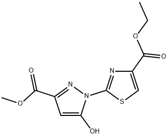 ETHYL 2-[5-HYDROXY-3-(METHOXYCARBONYL)-1H-PYRAZOL-1-YL]-1,3-THIAZOLE-4-CARBOXYLATE Struktur