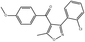 4-(4-METHOXYBENZOYL)-3-(2-CHLOROPHENYL)-5-METHYLISOXAZOLE Struktur