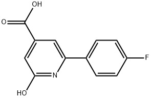 2-(4-FLUOROPHENYL)-6-HYDROXYPYRIDINE-4-CARBOXYLIC ACID Struktur