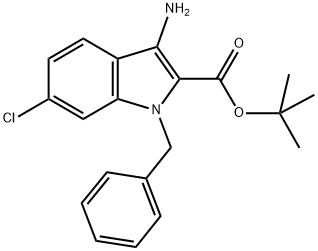 3-AMINO-1-BENZYL-6-CHLORO-1H-INDOLE-2-CARBOXYLIC ACID TERT-BUTYL ESTER Struktur