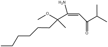 5-AMINO-6-METHOXY-2,6-DIMETHYL-DODEC-4-EN-3-ONE Struktur