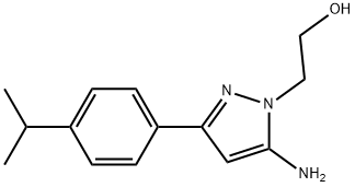 2-[5-AMINO-3-(4-ISOPROPYLPHENYL)-1H-PYRAZOL-1-YL]ETHANOL Struktur