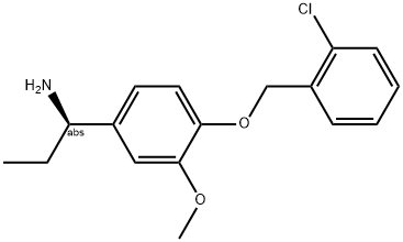 (1R)-1-(4-[(2-CHLOROPHENYL)METHOXY]-3-METHOXYPHENYL)PROPYLAMINE Struktur