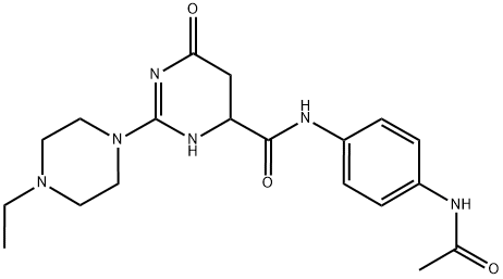 N-(4-ACETAMIDOPHENYL)-2-(4-ETHYLPIPERAZIN-1-YL)-6-OXO-3,4,5,6-TETRAHYDROPYRIMIDINE-4-CARBOXAMIDE Struktur