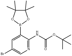 5-BROMO-2-TERT-BUTYLOXYCARBONYLAMINO PYRIDINE-3-BORONIC ACID PINACOL ESTER price.