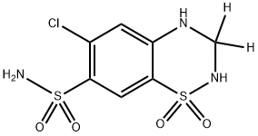 HYDROCHLOROTHIAZIDE-3,3-D2 Struktur