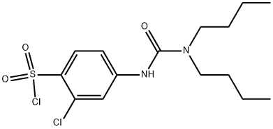 2-CHLORO-4-(3,3-DIBUTYL-UREIDO)-BENZENESULFONYL CHLORIDE Struktur