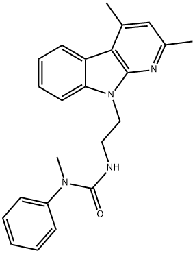 N'-[2-(2,4-DIMETHYL-9H-PYRIDO[2,3-B]INDOL-9-YL)ETHYL]-N-METHYL-N-PHENYLUREA Struktur