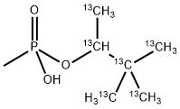 PINACOLYL HYDROGEN METHYLPHOSPHONATE (TRIMETHYLPROPYL-13C6) Struktur