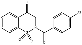 2-(4-CHLOROBENZOYL)-2,3-DIHYDRO-4H-1,2-BENZOTHIAZIN-4-ONE 1,1-DIOXIDE Struktur