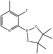 3-FLUORO-4-METHYLPYRIDINE-2-BORONIC ACID PINACOL ESTER Struktur