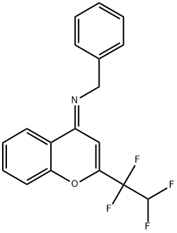 N-BENZYL-N-[(4E)-2-(1,1,2,2-TETRAFLUOROETHYL)-4H-CHROMEN-4-YLIDENE]AMINE Struktur