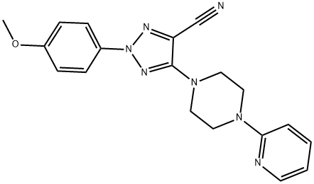 2-(4-METHOXYPHENYL)-5-(4-PYRIDIN-2-YLPIPERAZIN-1-YL)-2H-1,2,3-TRIAZOLE-4-CARBONITRILE Struktur