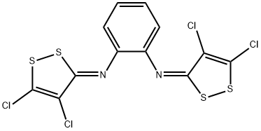 N,N'-BIS(4,5-DICHLORO-3H-1,2-DITHIOL-3-YLIDENE)BENZENE-1,2-DIAMINE Struktur